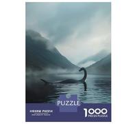 Puzzles De 1000 Pièces pour Adolescents Loch Ness Monster in Lake Puzzles pour Adolescents, Jouets À Monter Soi-même, Analyse Et Logique, Cadeau d'anniversaire Ou De Noël 70x50cm/1000pcs
