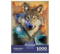 Puzzles De 1000 Pièces pour Adolescents Lone Wolf Collage Puzzle pour Adultes Jouet Décoration Murale Défi Difficile À Compléter 70x50cm/1000pcs