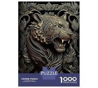 Puzzles De 1000 Pièces pour Adolescents Lord Golden Jungle Tiger Puzzles pour Adultes, Jouets, Décoration Murale, Cadeaux Uniques pour Femmes, Anniversaires Et Présents 52x38cm/1000pcs