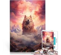 Puzzles de 1000 pièces pour Adolescents Loup du Folklore Cosmique Jouet éducatif Anti-Stress Une œuvre d'art 75x50cm