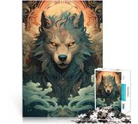 Puzzles de 1000 pièces pour Adolescents Loup Magique irréel Séjour Anti-Stress pour Tuer Le Temps décoration Murale 38x26cm