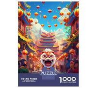 Puzzles De 1000 Pièces pour Adolescents Lunar New Year Parade Puzzle pour Adultes, Jeu De Réflexion, Anti-Stress, Cadeau d'anniversaire Ou De Noël 52x38cm/1000pcs