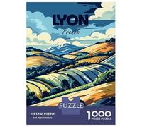 Puzzles De 1000 Pièces pour Adolescents Lyon, France Landscape Art Puzzles pour Adolescents - Jeu Manuel - Décoration Murale - Défi À Relever 38x26cm/1000pcs