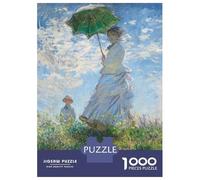Puzzles De 1000 Pièces pour Adolescents Madame Monet and Her Son Puzzle pour Adultes Jeu Manuel D'assemblage De Motifs pour Anniversaire, Noël 38x26cm/1000pcs