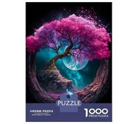 Puzzles De 1000 Pièces pour Adolescents Magic Tree Full Moon Puzzle pour Adultes Jeux Relaxants Décoration Intérieure Jeu Stimulant Cadeaux 70x50cm/1000pcs