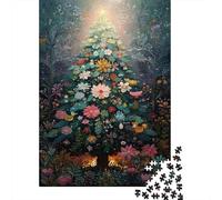Puzzles De 1000 Pièces pour Adolescents Magical Forest Christmas Tree Puzzles pour Adultes Jeux De Société Cadeaux pour Femmes Stimule Le Cerveau 52x38cm/1000pcs
