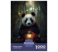 Puzzles De 1000 Pièces pour Adolescents Magical Panda Glowing Lamp Puzzles pour Adultes, Jouets Anti-Stress, Défi Difficile, Cadeaux d'anniversaire Et Cadeaux Uniques 52x38cm/1000pcs
