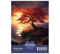 Puzzles De 1000 Pièces pour Adolescents Magical Sunset Tree Landscape Puzzles pour Adolescents - Jeu Manuel - Décoration Murale - Défi À Relever 52x38cm/1000pcs