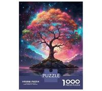 Puzzles De 1000 Pièces pour Adolescents Magical Tree in A Starry Night Puzzles pour Adultes : Un Jeu De Réflexion Amusant Et Humoristique, Idéal en Cadeau pour Toute La Famille 52x38cm/1000pcs