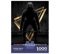 Puzzles De 1000 Pièces Pour Adolescents Man Lifting Weights with Motivational Text Puzzle Pour Adolescents Anti-stress Chaque Pièce Est Unique - Idéal Comme Cadeau Pour Toute La Famille 70x50cm/1000pc