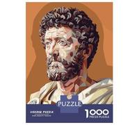 Puzzles De 1000 Pièces pour Adolescents Marcus Aurelius Low Poly Puzzle Adulte Jeu Manuel Défi Difficile Cadeaux pour Amis Et Famille 52x38cm/1000pcs