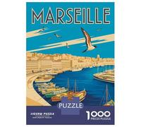 Puzzles De 1000 Pièces pour Adolescents Marseille Travel Puzzles pour Adolescents - Niveau De Difficulté : Difficile - Chaque Pièce Est Unique - Cadeau d'anniversaire, Cadeaux, 52x38cm/1000pcs