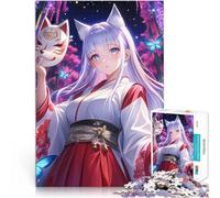 Puzzles de 1000 pièces pour Adolescents Masque de Renard Kyubi Fox Girl Jouets de Jeu est idéal comme Cadeau pour Toute la Famille 52x38cm