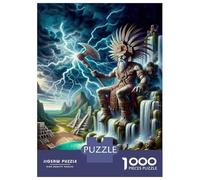 Puzzles De 1000 Pièces pour Adolescents Mayan God of Thunder Puzzle Jeux Relaxants Cadeau d'anniversaire Cadeaux Anti-Stress 38x26cm/1000pcs