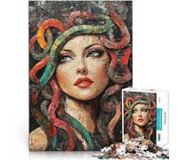 Puzzles de 1000 pièces pour Adolescents Méduse avec des Serpents Entraînez Votre Cerveau et Vos Mains Super Cadeau 38x26cm