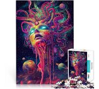Puzzles de 1000 pièces pour Adolescents Méduse Cosmique Entraînez Votre Cerveau et Vos Mains Une œuvre d'art 38x26cm