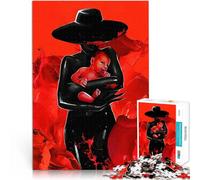 Puzzles de 1000 pièces pour Adolescents Mère et Enfant en Rouge Jouet éducatif d'apprentissage décoration Murale 52x38cm