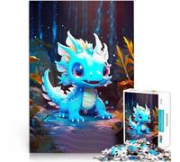 Puzzles de 1000 pièces pour Adolescents Mignon bébé Dragon Jouets de Divertissement Familial Jeu de défi Unique 38x52cm