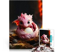 Puzzles de 1000 pièces pour Adolescents Mignon bébé Dragon Rose Jouet éducatif intellectuel décompressant Super Cadeau 52x38cm