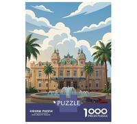 Puzzles De 1000 Pièces pour Adolescents Monaco France Travel Puzzles pour Adolescents - Jeu Manuel - Décoration Murale - Défi À Relever 38x26cm/1000pcs