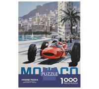 Puzzles De 1000 Pièces pour Adolescents Monaco Grand Prix 1966 Puzzles pour Adolescents Jeux Relaxants Course De Vitesse des Mains Aide À Stimuler Le Cerveau 70x50cm/1000pcs