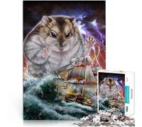 Puzzles de 1000 pièces pour Adolescents Monstre Hamster Kraken Entraînez Votre Cerveau et Vos Mains Bon Cadeau 52x38cm