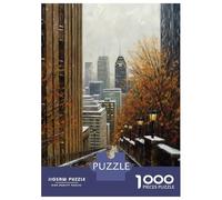 Puzzles De 1000 Pièces pour Adolescents Montreal Charm Canada Puzzles pour Adultes Jeux Relaxants Cadeaux pour Femmes Interaction Parent-Enfant 52x38cm/1000pcs