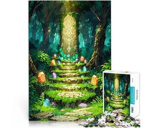 Puzzles de 1000 pièces pour Adolescents Monument Perdu dans la forêt Défi Difficile Jeu éducatif pour Anniversaire, Noël 38x26cm