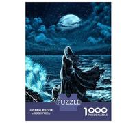 Puzzles De 1000 Pièces pour Adolescents Moonlit Oceanic Solitude Puzzle pour Adolescents Améliore La Mémoire Chaque Pièce Est Unique - Cadeau d'anniversaire Unique 52x38cm/1000pcs