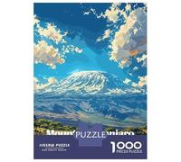 Puzzles De 1000 Pièces Pour Adolescents Mount Kilimanjaro Puzzles Pour Adultes Vacances À La Maison Tuer Le Temps Entraîner Son Cerveau Et Ses Mains Cadeau D'anniversaire, Cadeaux De Voyage, 70x50cm/1