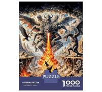 Puzzles De 1000 Pièces pour Adolescents Multi-Headed Dragon Battle Puzzle pour Adultes Jeux Amusants Décoration Murale Offre Spéciale Cadeaux pour Toute La Famille 52x38cm/1000pcs