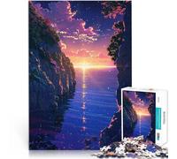 Puzzles de 1000 pièces pour Adolescents Murmures de l'océan au crépuscule Impossible Offrir en Cadeau à Toute la Famille 50x70cm