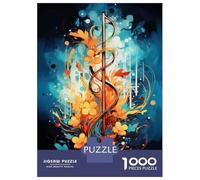 Puzzles De 1000 Pièces pour Adolescents Music Note Art Print-1 Puzzle À Monter Soi-même, Jouets pour S'amuser en Famille, Cadeau d'anniversaire Ou De Noël 70x50cm/1000pcs