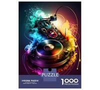 Puzzles De 1000 Pièces pour Adolescents Music Vinyl Record Puzzles pour Adolescents, Jeu De Réflexion Amusant Et Humoristique, Cadeau d'anniversaire Unique 52x38cm/1000pcs