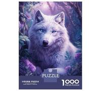 Puzzles De 1000 Pièces pour Adolescents Mystic Wolf in Bloom Puzzle Adulte À Faire Soi-même, Jouets Anti-Stress, Cadeaux De Noël Et d'anniversaire 38x26cm/1000pcs
