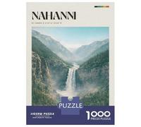 Puzzles De 1000 Pièces pour Adolescents Nahanni Waterfall Puzzles pour Adolescents Vacances À La Maison Tuer Le Temps Stimuler Le Cerveau Amusant en Famille Et Soirée Jeux 38x26cm/1000pcs