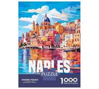 Puzzles De 1000 Pièces pour Adolescents Naples Italy Puzzles pour Adolescents - Niveau De Difficulté : Difficile - Chaque Pièce Est Unique - Cadeau d'anniversaire, Cadeaux, 38x26cm/1000pcs