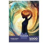 Puzzles De 1000 Pièces pour Adolescents Nature's Whisper A Woman in Harmony with Trees Puzzles pour Adultes Jeux Amusants Difficile Difficile À Terminer 38x26cm/1000pcs