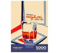 Puzzles De 1000 Pièces pour Adolescents Negroni Cocktail Italian Puzzles pour Adultes Améliore La Mémoire Interaction Parent-Enfant Jouet Jeu Intellectuel 70x50cm/1000pcs