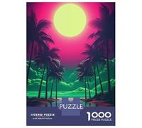 Puzzles De 1000 Pièces pour Adolescents Neon Dreamscape Elegance Puzzle pour Adultes Jeux Amusants Améliorent La Mémoire Aide À Exercer Le Cerveau 38x26cm/1000pcs