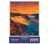 Puzzles De 1000 Pièces pour Adolescents Niagara Falls Travel Puzzle pour Adolescents Améliore La Mémoire Stimulant À Compléter Apprentissage Jouets Éducatifs 52x38cm/1000pcs