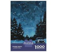 Puzzles De 1000 Pièces pour Adolescents Night Drive in The Woods Puzzle Jeux Relaxants Cadeaux pour Femmes Cadeaux De Noël Et d'anniversaire 38x26cm/1000pcs