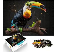 Puzzles de 1000 pièces pour Adolescents Oiseau Toucan coloré Jouets de Divertissement Familial Idées Cadeaux 75x50cm