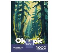 Puzzles De 1000 Pièces pour Adolescents Olympic National Park Forest Illustration Puzzle pour Adolescents Améliore La Mémoire Stimulant À Compléter Apprentissage Jouets Éducatifs 70x50cm/1000pcs