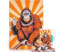 Puzzles de 1000 pièces pour Adolescents Orang-outan Souriant, Pouce levé Jeu Pratique est idéal comme Cadeau pour Toute la Famille 75x50cm