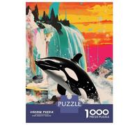 Puzzles De 1000 Pièces pour Adolescents Orca Whale Killer Collage Puzzles pour Adultes Jeux Relaxants Anti-Stress Difficile Et Stimulant 38x26cm/1000pcs