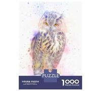 Puzzles De 1000 Pièces pour Adolescents Owl Fractal Colored Puzzles pour Adolescents Jeux Relaxants Course De Vitesse des Mains Aide À Stimuler Le Cerveau 38x26cm/1000pcs