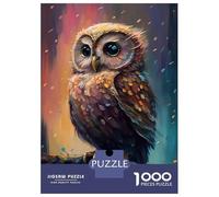 Puzzles De 1000 Pièces pour Adolescents Owl Illusion Puzzles pour Adolescents, Jouets À Monter Soi-même, Analyse Et Logique, Cadeau d'anniversaire Ou De Noël 52x38cm/1000pcs