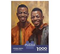 Puzzles De 1000 Pièces pour Adolescents Painted AfroAmerican Bros Puzzles pour Adultes : Un Jeu De Réflexion Amusant Et Humoristique, Idéal en Cadeau pour Toute La Famille 70x50cm/1000pcs