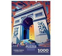 Puzzles De 1000 Pièces pour Adolescents Paris Arc De Triomphe 3 Puzzle Jeux Relaxants Une Œuvre d'art Cadeaux d'anniversaire Uniques 70x50cm/1000pcs